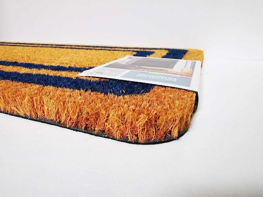 Blue Coconut Tree Entrance Doormat 60x33cm Blue