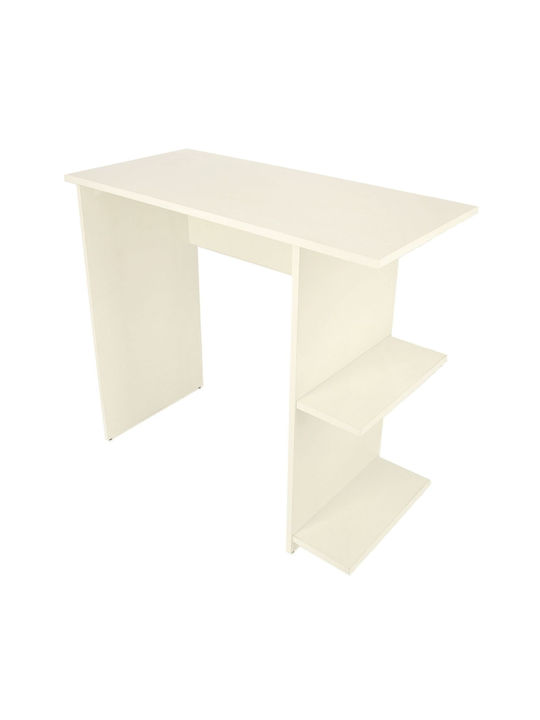 Birou Arnes Din Lemn Alb 85x40x76 cm