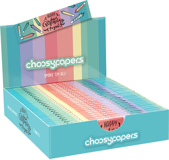 Choosypapers King Size Slim 32-pack Happy Birthday Cigarette Papers