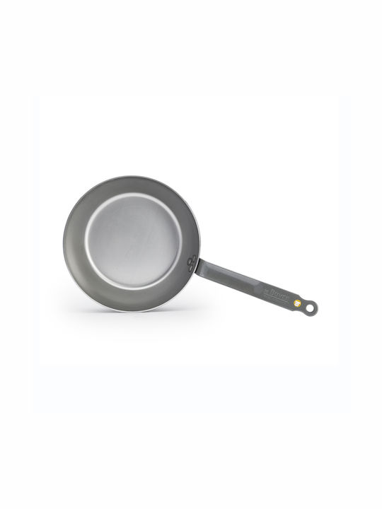 De Buyer Mineral B Country Pan With Lid made of Steel with Non-Stick Coating 24cm