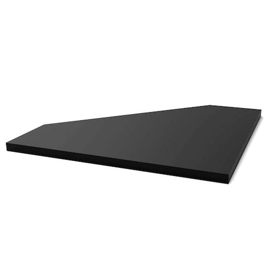 Glorious Modular Side Rack Additional Connecting Surface for 2 Furniture Black