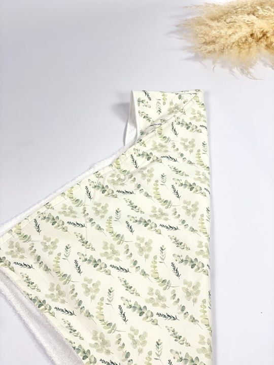 Velvet White Baby Bath Towel Hooded 70x70cm