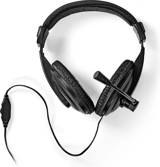 Nedis Over Ear Multimedia Ακουστικά με μικρόφωνο και σύνδεση 3.5mm Jack CHST210BK