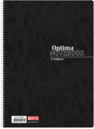 +Efo Spiral Notebook Homework A4 90 Sheets 3 Subjects 1pcs (Μiscellaneous Designs/Colors)