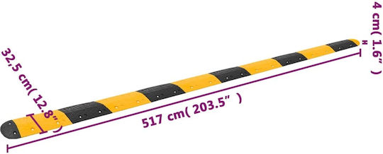 vidaXL Σαμαράκι Δρόμου σε Κίτρινο Χρώμα με Πλάτος 4εκ.