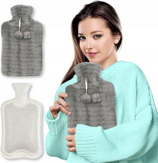 Termofor în culoarea Gri pentru sticle de apă caldă și pachete de gheață Utilizare generală 32x20cm 2000ml