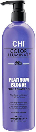 CHI Color Illuminate Violet Sampon De Par Păstrarea Culorii Pentru Păr Vopsit 739ml