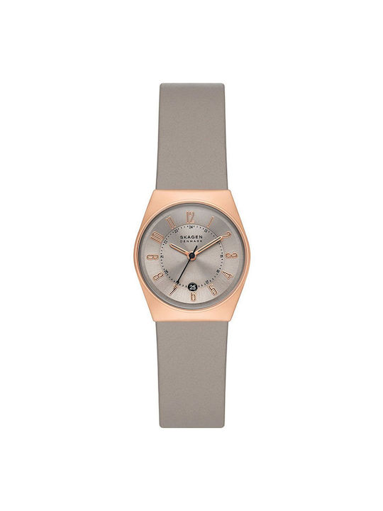 Skagen Watch with Gray Leather Strap