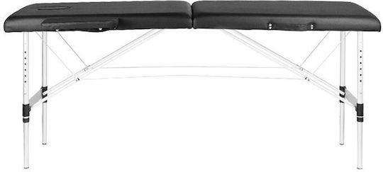 Prestige Aluminum Folding Black Massage and Physiotherapy Bed 186x59cm