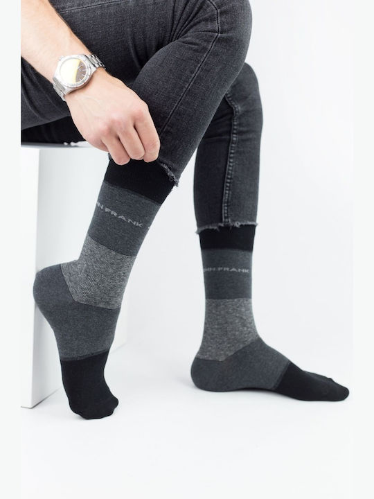 John Frank Bărbați Șosete Dark Grey 1Pachet