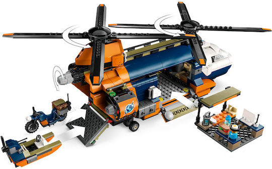 LEGO City Jungle Explorer Helicopter at Base Camp for 8+ Years 881 Pieces