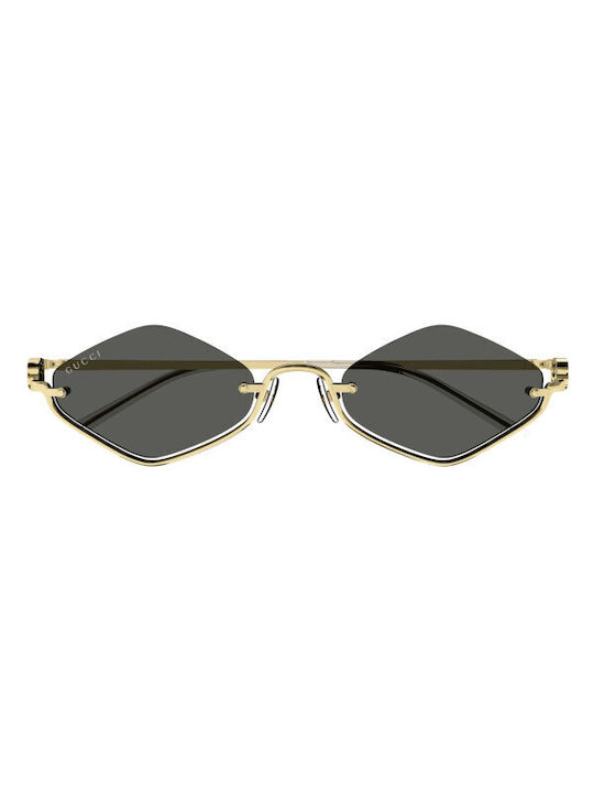 Gucci Sunglasses with Gold Metal Frame and Black Lens GG1604S 001