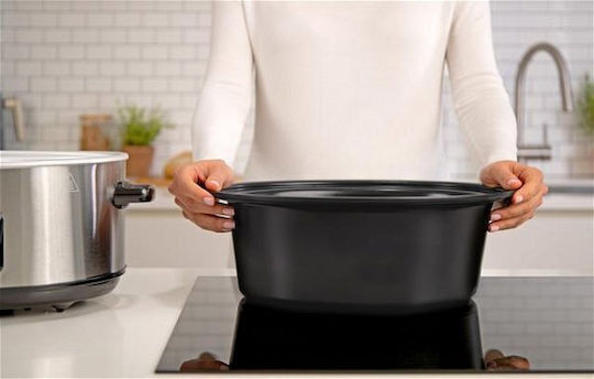 CrockPot Мултикукър За Бавно Готвене 210W С Капацитет 6.5л Сребрист
