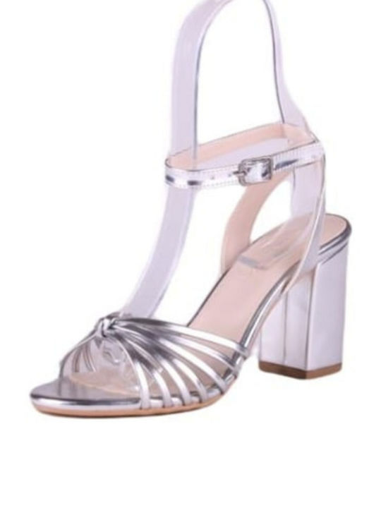 Damen Sandalen in Silber Farbe