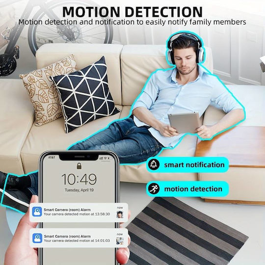 XY-3820ins IP Surveillance Camera Wi-Fi Full HD 1080p with Two-Way Communication and Lens 2.4mm