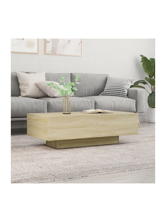 Rectangular Coffee Table Wooden Sonoma Oak L100xW49.5xH31cm.