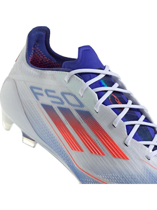 adidas F50 Elite Football Shoes with Cleats Cloud White / Solar Red / Lucid Blue