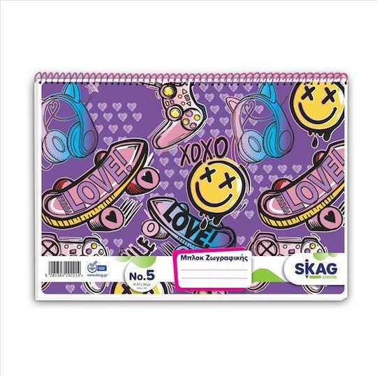 Skag Bloc de Desen A4 21x29.7cm Fun 1buc (Diverse modele/culori)