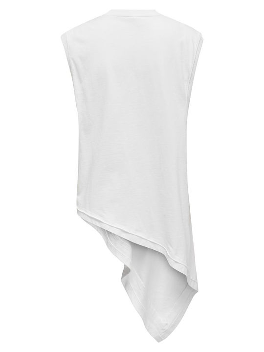 Life Women's Cotton Sleeveless Blouse Bright White