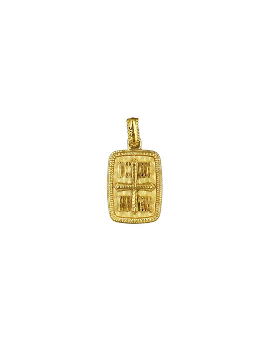 Anhänger Kinder Amulett Beidseitig Konstantinato aus Gold 9K P-67954