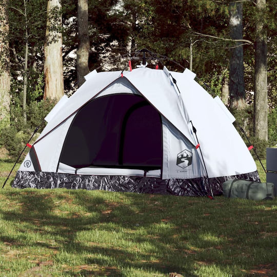 vidaXL Σκηνή Camping Igloo Λευκή για 2 Άτομα 360x135x105εκ.