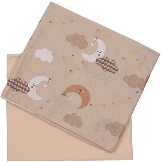 Kamtex Baby Baby Sheets Set Crib Cotton Brown Brown 100x146cm 4pcs