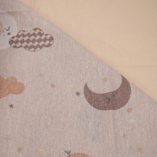 Kamtex Baby Baby Sheets Set Crib Cotton Brown Brown 100x146cm 4pcs