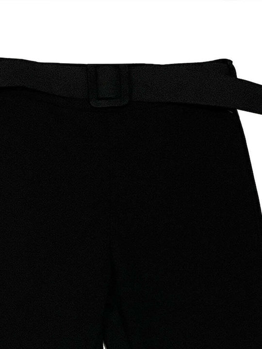 Ustyle Femei Tesatura Pantaloni Evazați Negru