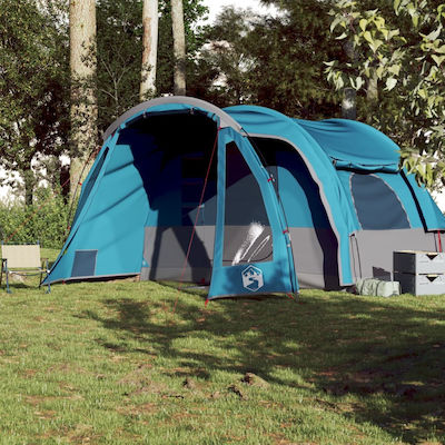 vidaXL Cort Camping Tunel Albastră pentru 6 Persoane 500x305x205cm