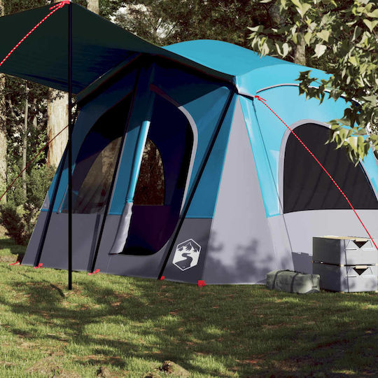 vidaXL Camping Tent Tunnel Blue for 5 People