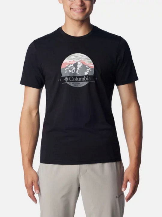 Columbia Path Lake Ανδρικό T-shirt Κοντομάνικο Black