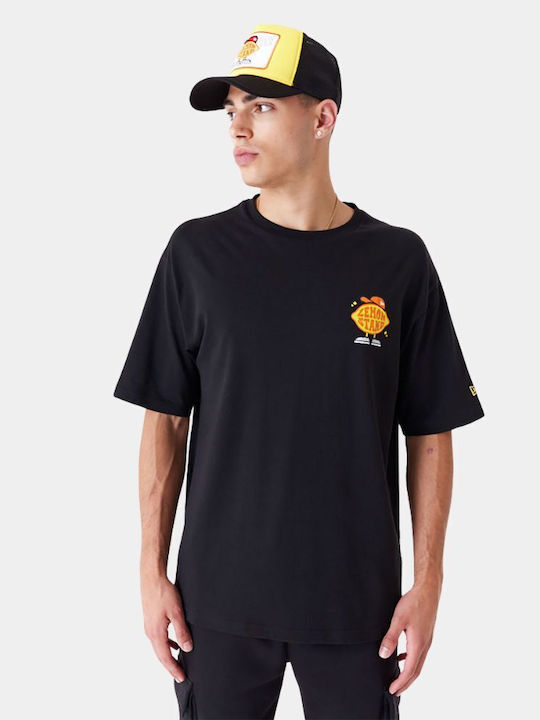 New Era T-shirt Bărbătesc cu Mânecă Scurtă Negru