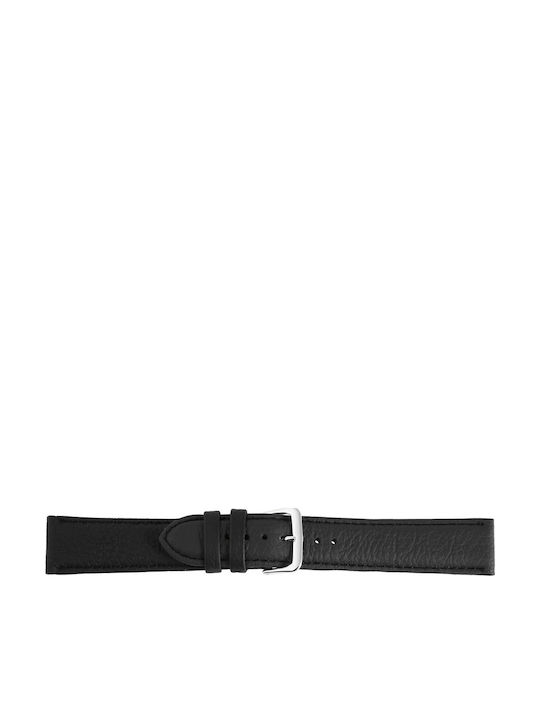 New Era Δερμάτινο Λουράκι Μαύρο 24mm