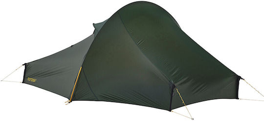 Nordisk Nordisk Tunnel Camping Tent Green with Double Cloth 3 Seasons for 2 People 41x12cm