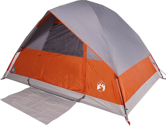 vidaXL Camping Tent Igloo Orange for 2 People 360x135x105cm