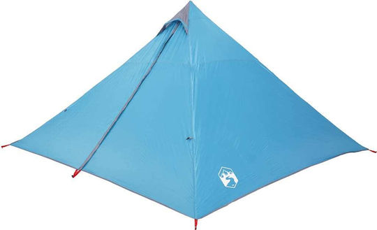 vidaXL Cort Tip Teepee Culoare Albastru pentru 7 Persoane