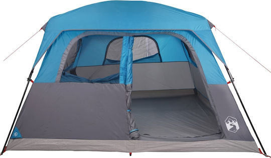 vidaXL Camping Tent Cabin Blue 3 Seasons for 6 People 310x275x200cm
