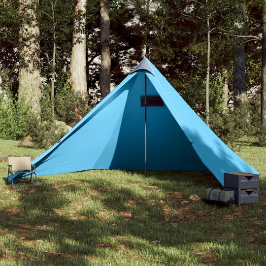 vidaXL Cort Tip Teepee Culoare Albastru pentru 7 Persoane