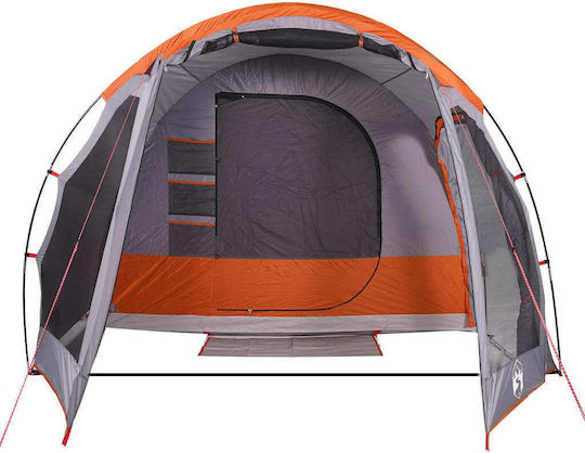 vidaXL Campingzelt Tunnel Gray für 6 Personen 500x305x205cm Grau/Orange