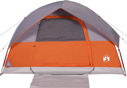 vidaXL Camping Tent Igloo Orange for 6 People 305x305x183cm