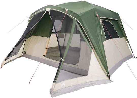 vidaXL Camping Tent Igloo Green for 6 People 305x400x205cm