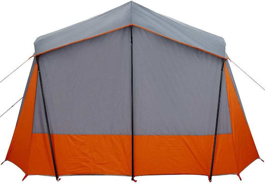 vidaXL Σκηνή Camping Γκρι για 5 Άτομα 340x297x210εκ. Γκρι/Πορτοκαλί