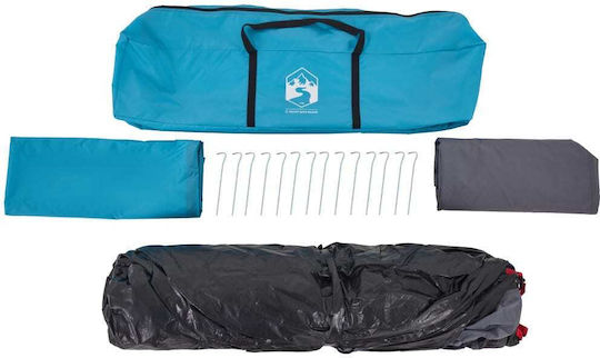 vidaXL Camping Tent Blue for 5 People 438x268x210cm
