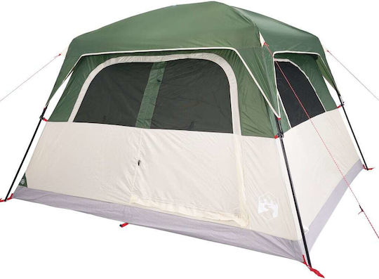 vidaXL Σκηνή Camping Πράσινη για 6 Άτομα 310x275x200εκ.