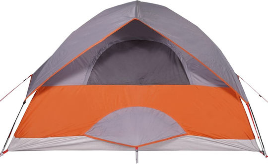 vidaXL Camping Tent Igloo Orange for 6 People 305x305x183cm