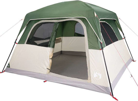 vidaXL Σκηνή Camping Πράσινη για 6 Άτομα 310x275x200εκ.