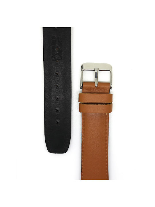 Tzevelion Leather Strap Brown 22mm