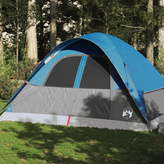 vidaXL Camping Tent Igloo Blue 3 Seasons for 6 People 334x273x190cm