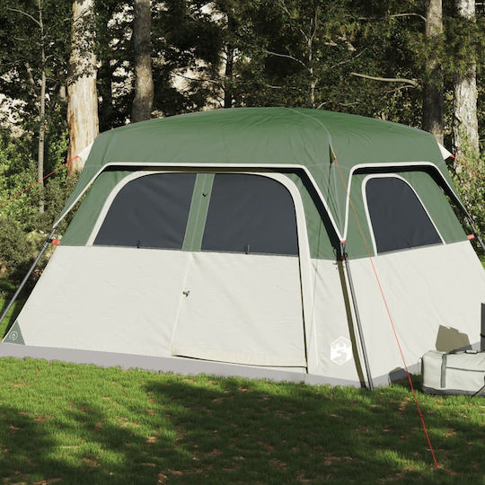 vidaXL Σκηνή Camping Πράσινη για 6 Άτομα 310x275x200εκ.
