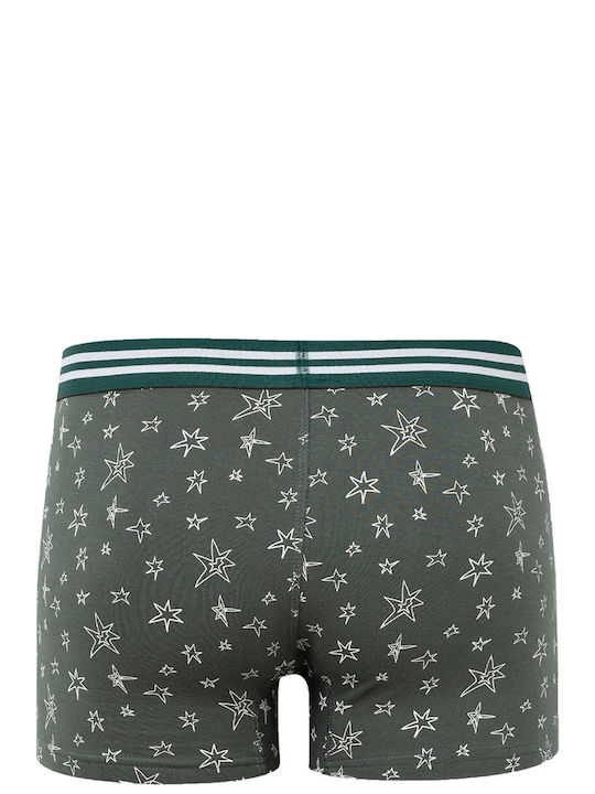 Tiffosi Men's Boxer Green with Patterns